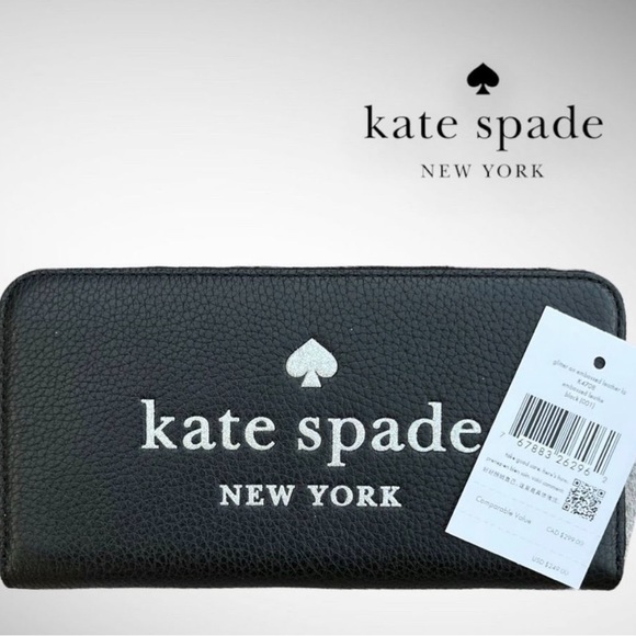 ♠️Kate Spade Glitter Continental Pebbled Leather Wallet- NWT♠️ - Picture 3 of 6